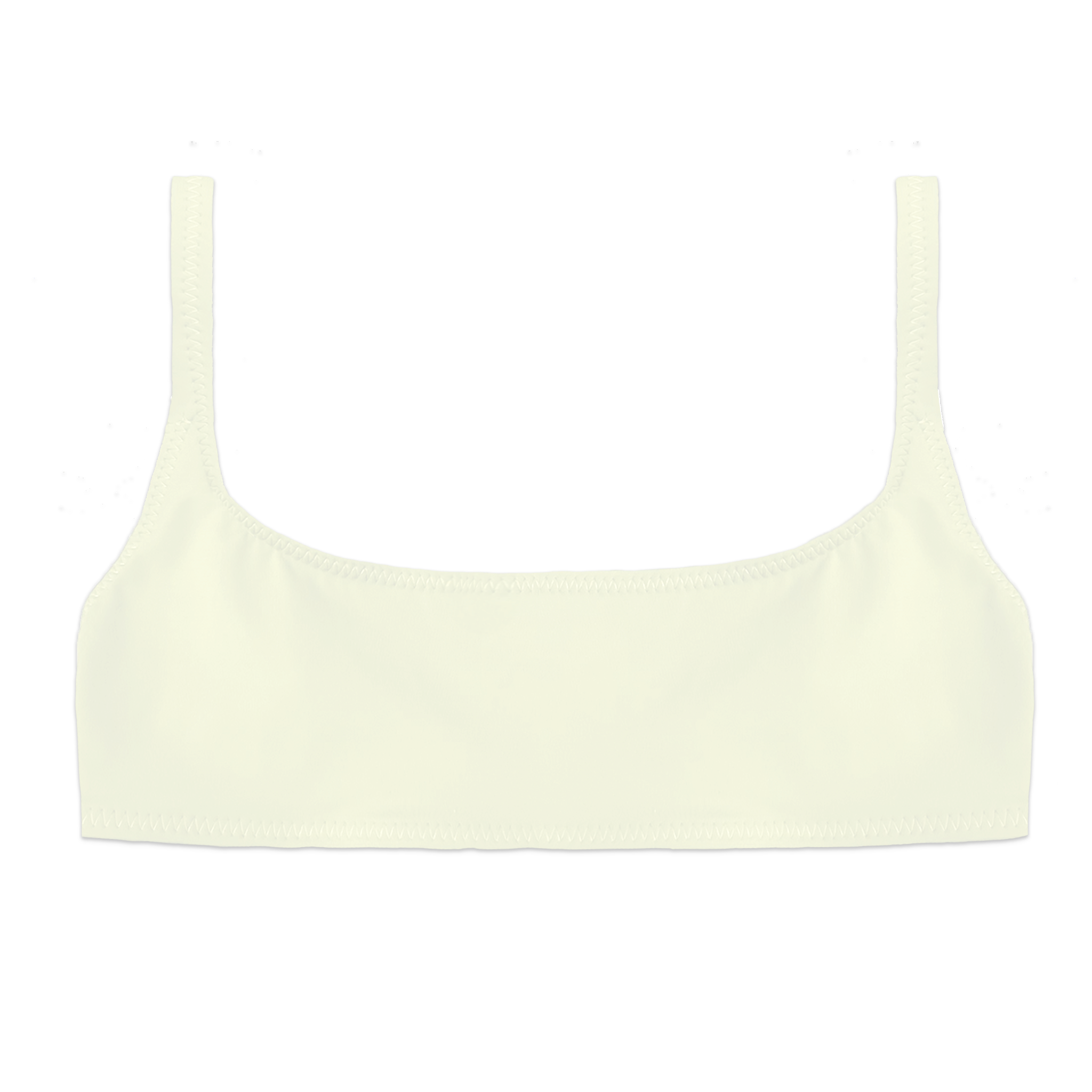 drift square-neck bikini top ivory