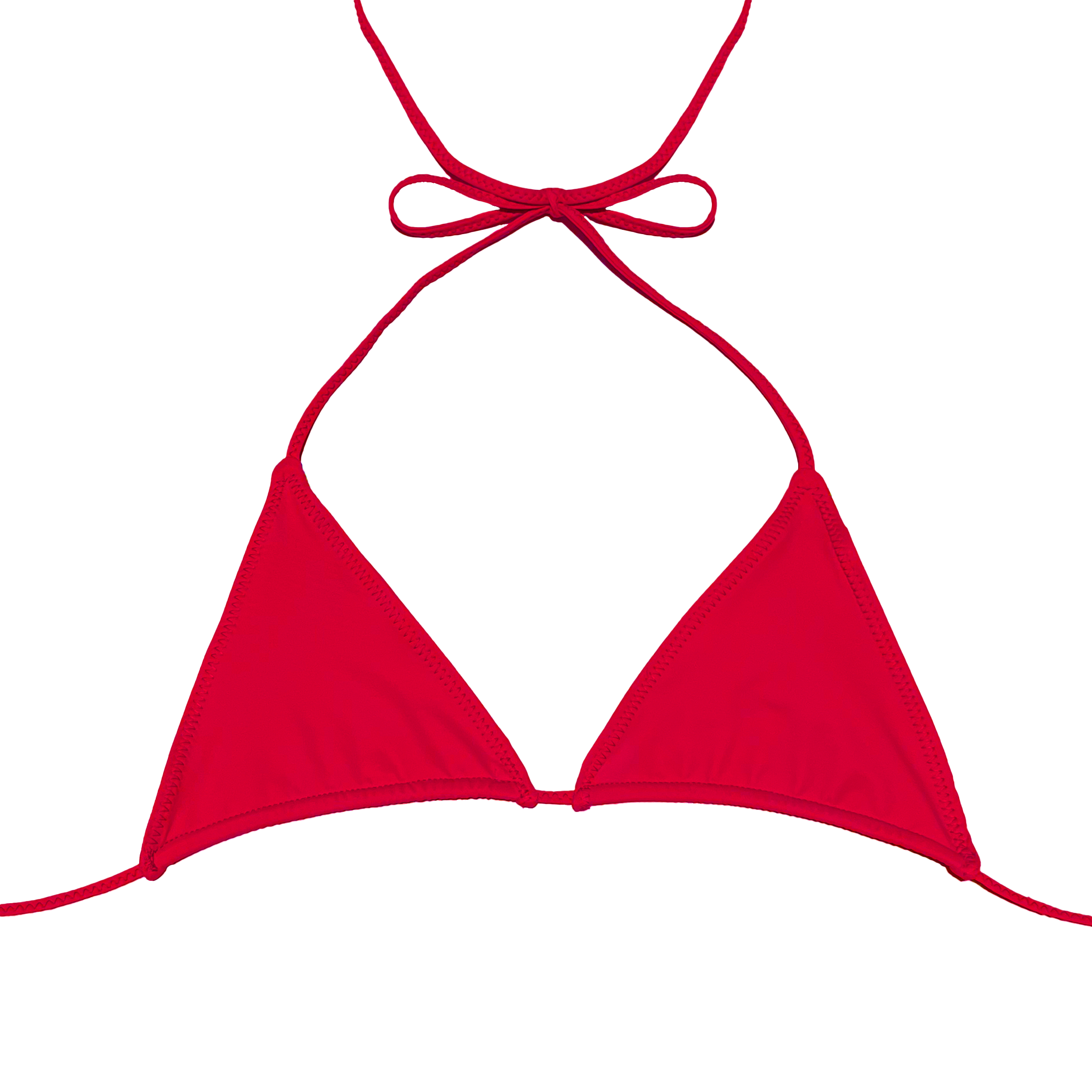 ray triangle bikini top red