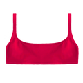 drift square-neck bikini top red