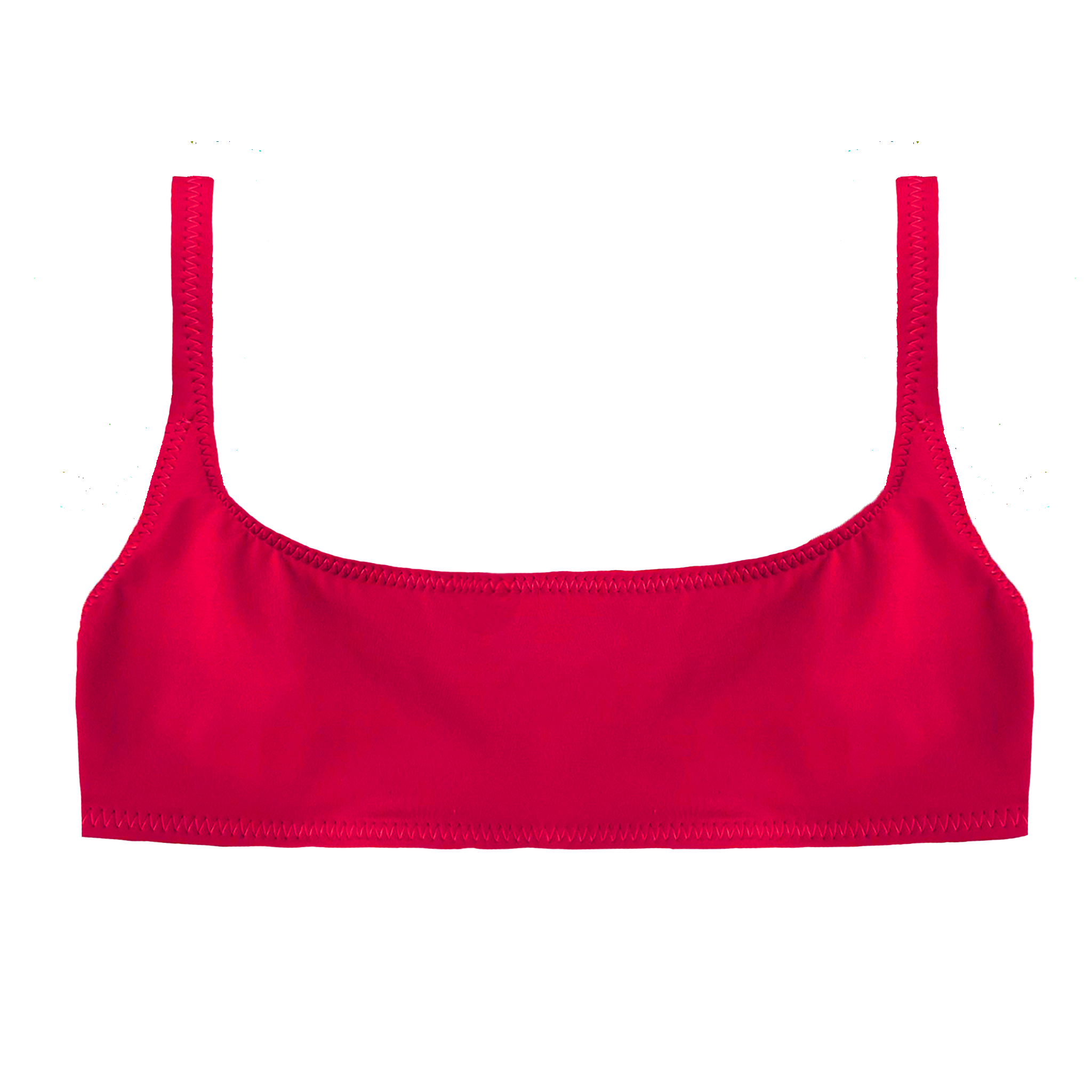 drift square-neck bikini top red