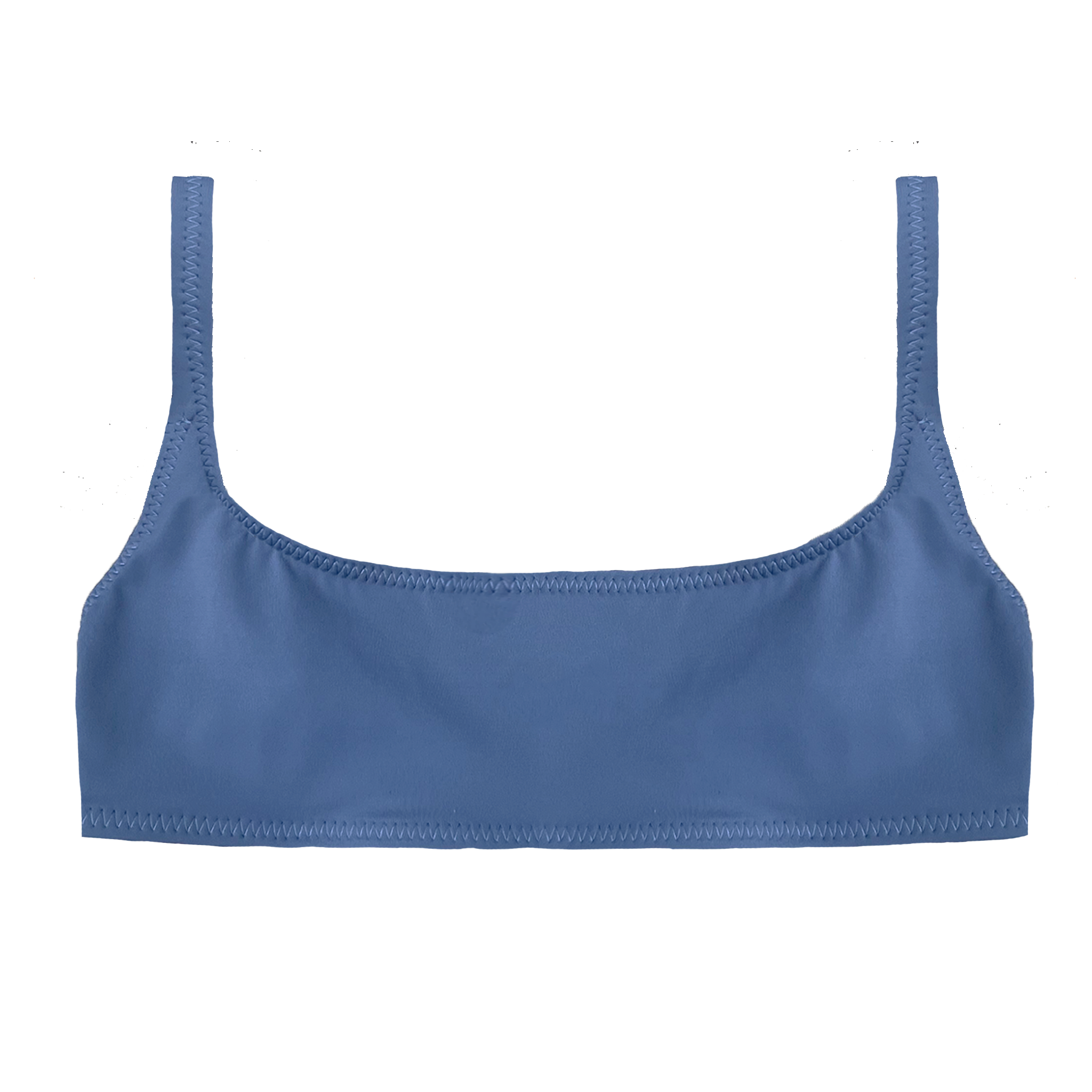 drift square-neck bikini top slate blue